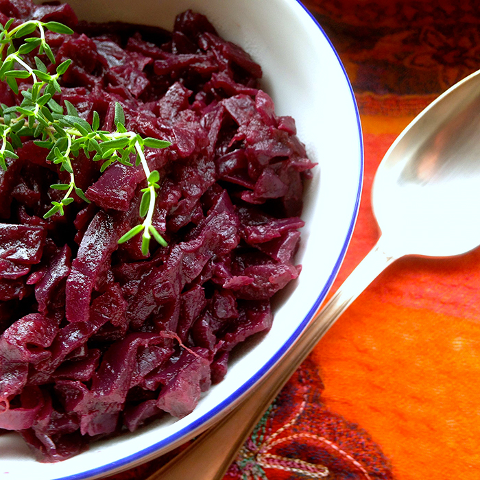 spiced red cabbage