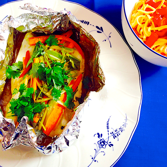 tin foil thai fish