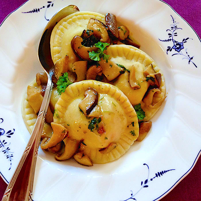 mushroom ravioli
