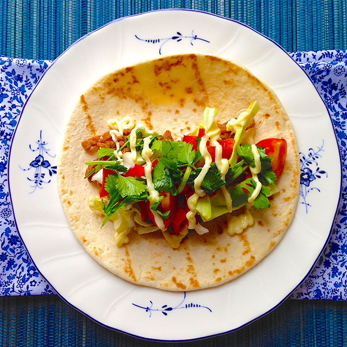 mexican gorditas tacos with marinated beef
