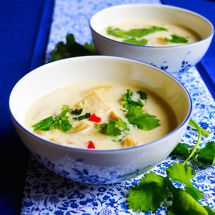 tom ka kai thai coconut chicken soup